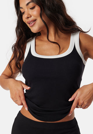 Contrast Rib Tank Top