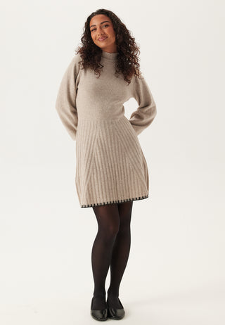 Contrast Edge Knitted Dress