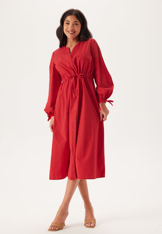 Drawstring Cotton Dress