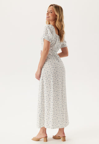 Front Tie Long Viscose Dress