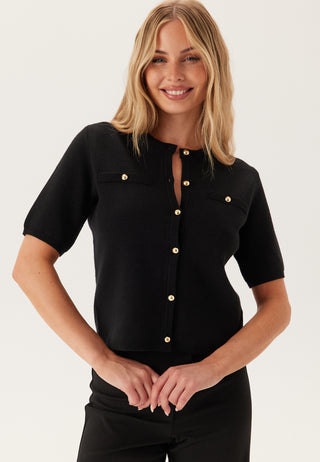 Knitted Gold Button Cardigan