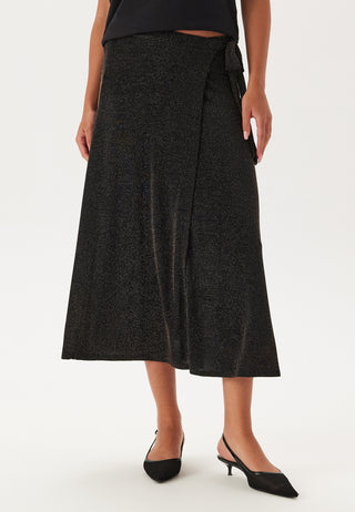 Sparkling Wrap Midi Skirt