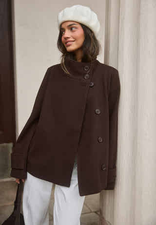 High Neck Short Coat