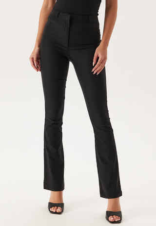 High Waist Stretchy Flared Trousers