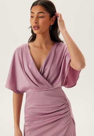 Wrap Satin Gown
