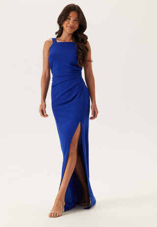 Square Neck Slit Maxi Dress