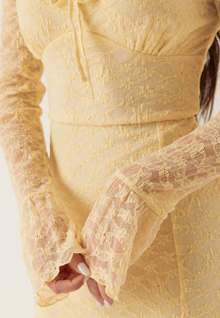 Square Neck Lace Dress