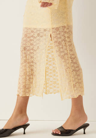 Square Neck Lace Dress