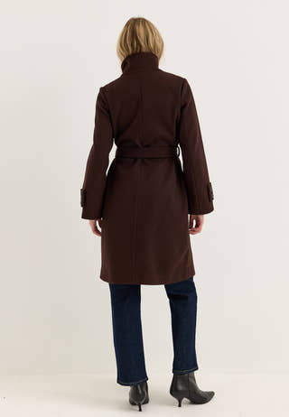 High Neck Midi Coat