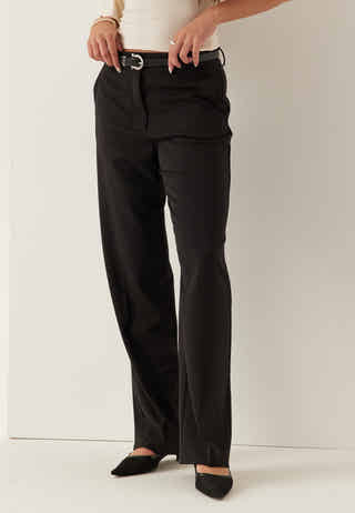 Straight High Waist Suit Trousers