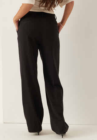 Straight High Waist Suit Trousers