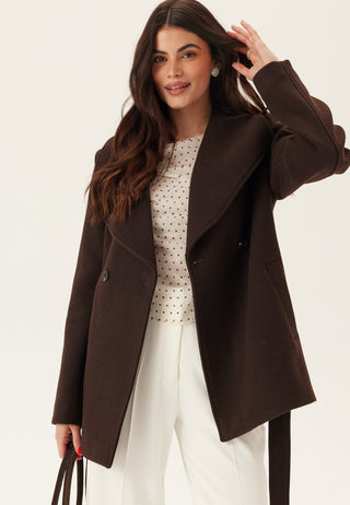 Short Wool Blend Coat