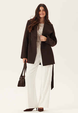 Short Wool Blend Coat
