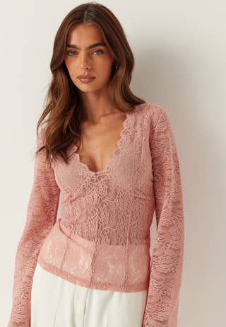Long Sleeve Lace Top