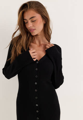 Knitted Cardigan Dress