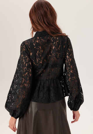 Lace Peplum Blouse