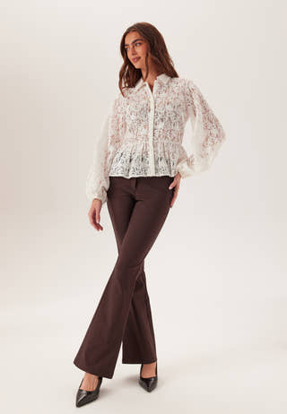 Lace Peplum Blouse