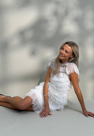 High Neck Tulle Frill Dress