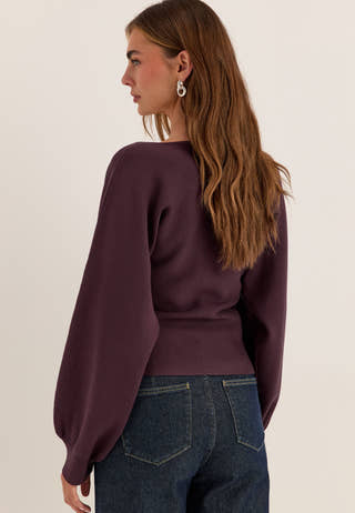 Knitted Cardigan Purple
