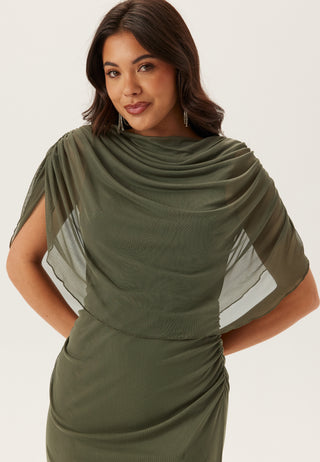 Cape Mesh Ankle Dress