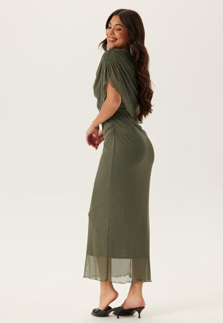 Cape Mesh Ankle Dress