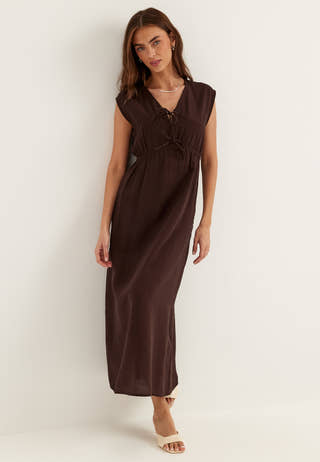 Viscose Tie Detail Dress