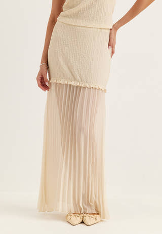 Strucure Combined Maxi Skirt