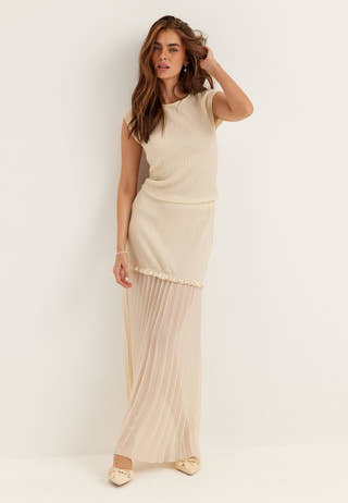 Strucure Combined Maxi Skirt