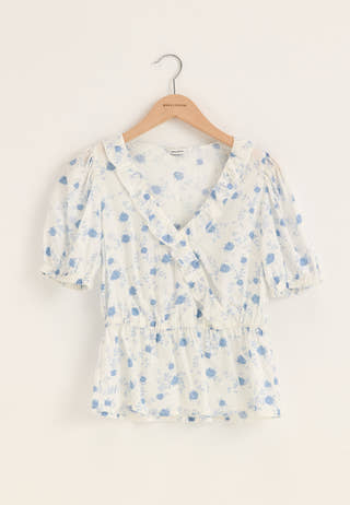 Wrap Frill Blouse