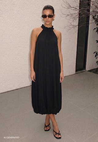 Halter Neck Balloon Dress