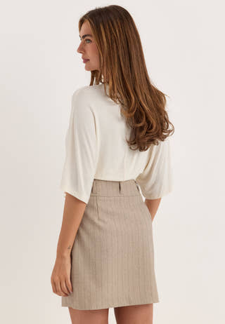 Mini Suit Skirt Striped