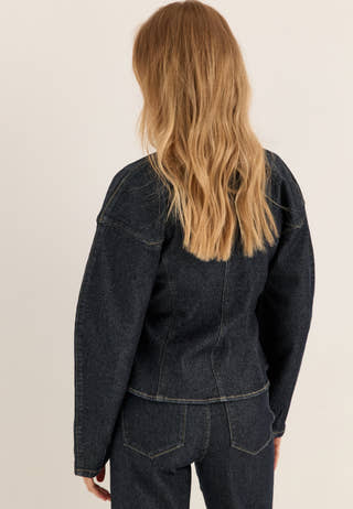 Denim Shaped Jacket Blue