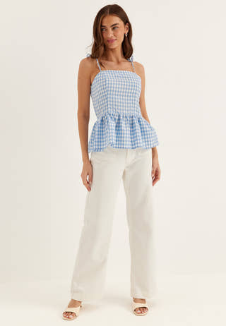 Peplum Bandeau Top