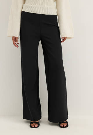 High Wide Trousers Black