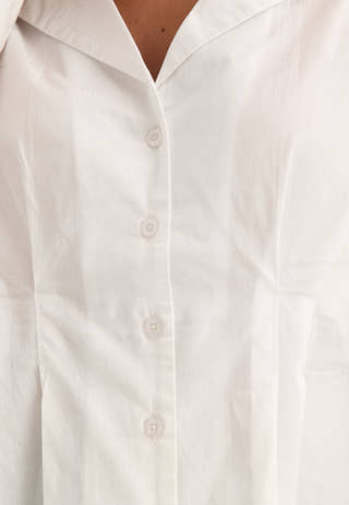 Shaped Cotton Shirt White