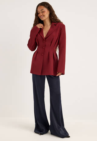 Shaped Blazer Red