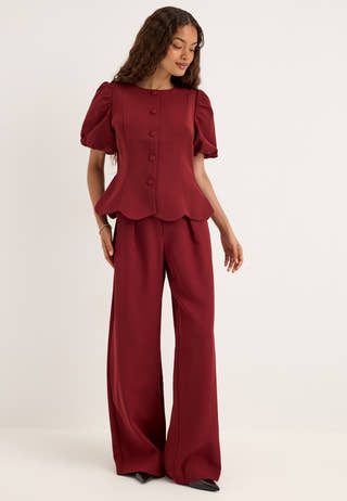 Shaped Blouse Red
