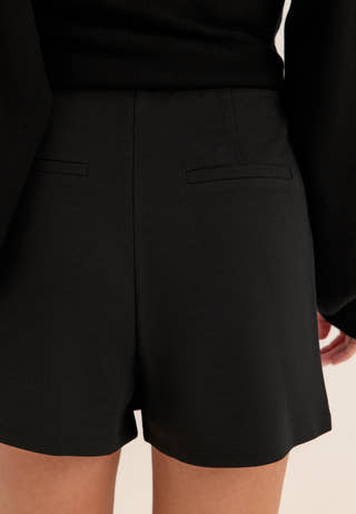 Jersey Wrap Skort Black