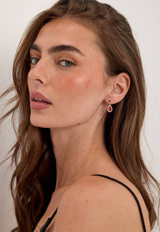 Petite Sofia Earrings Red