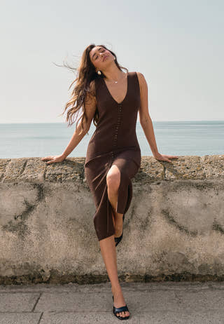 Knitted Vest Dress