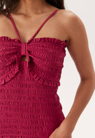 Smock Bodice Ankle Dress