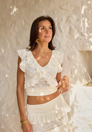 Knitted Frill Top