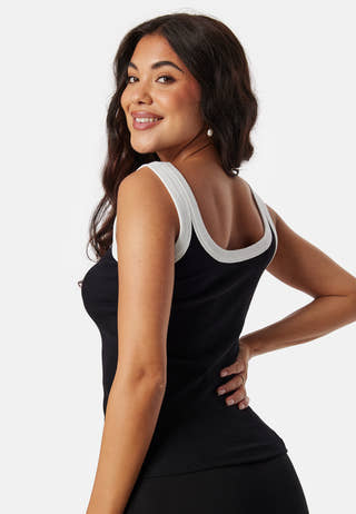 Contrast Rib Tank Top