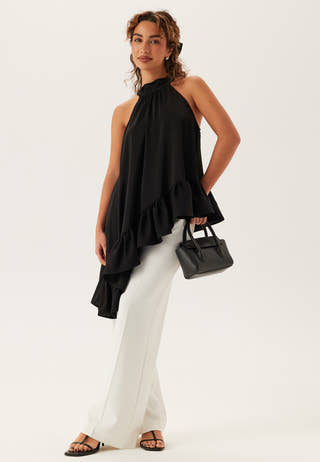 Asymmetric Halter Neck Blouse