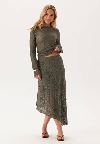 Asymmetric Lace Skirt