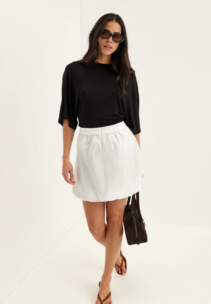 Balloon Short Cotton Skirt