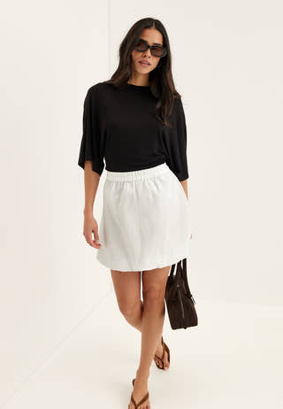 Balloon Short Cotton Skirt