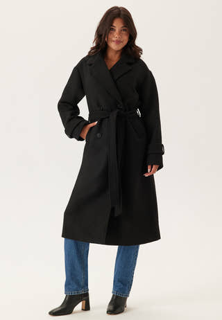 Belted Wool Blend Coat