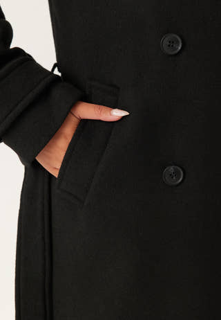 Belted Wool Blend Coat