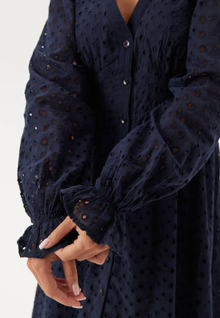 Broderie Anglaise Midi Dress